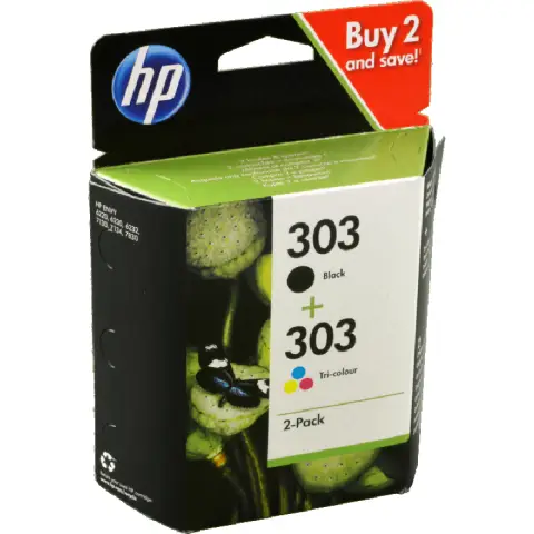 Zestaw tuszy HP 303 / 3YM92AE Czarny + Kolor do drukarek (Oryginalny)